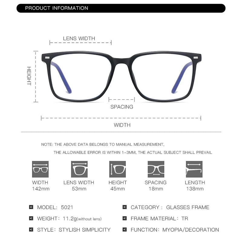 TR90 Blue Light Blocking Men's Glasses