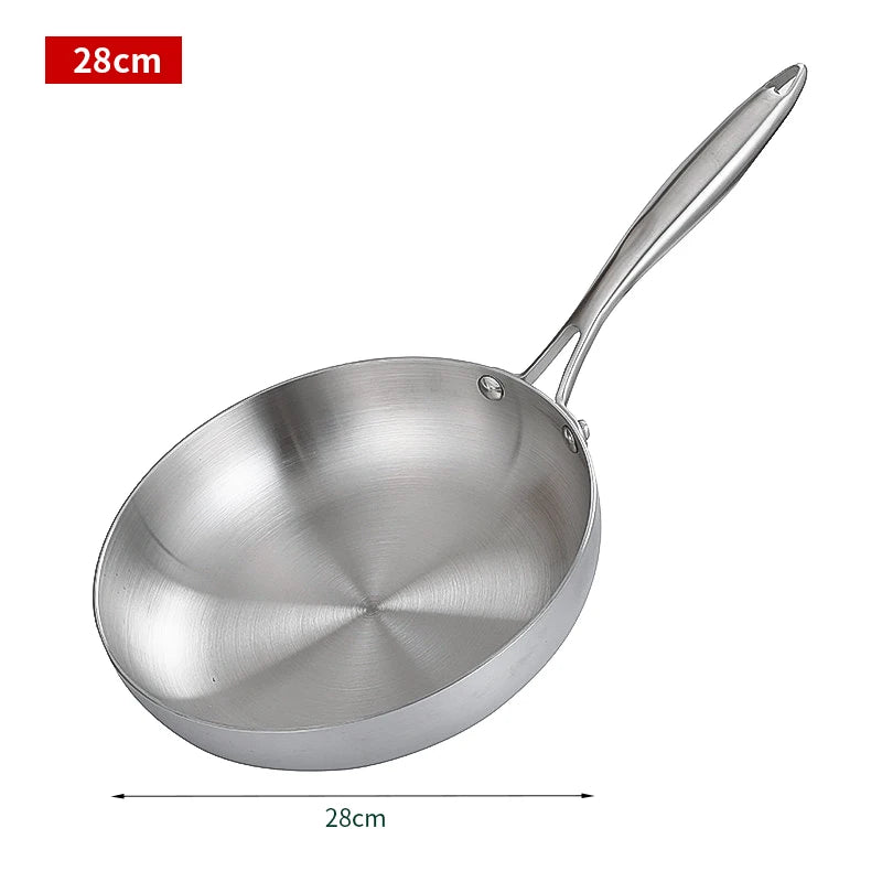 Non Stick Stainless Steel Frying Pan - 304 Food Grade