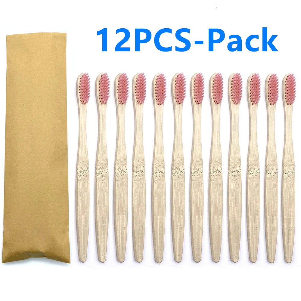 Bamboo Tooth Brush - 12 pcs pack