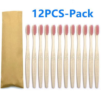 Bamboo Tooth Brush - 12 pcs pack