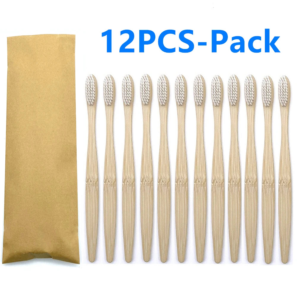 Bamboo Tooth Brush - 12 pcs pack