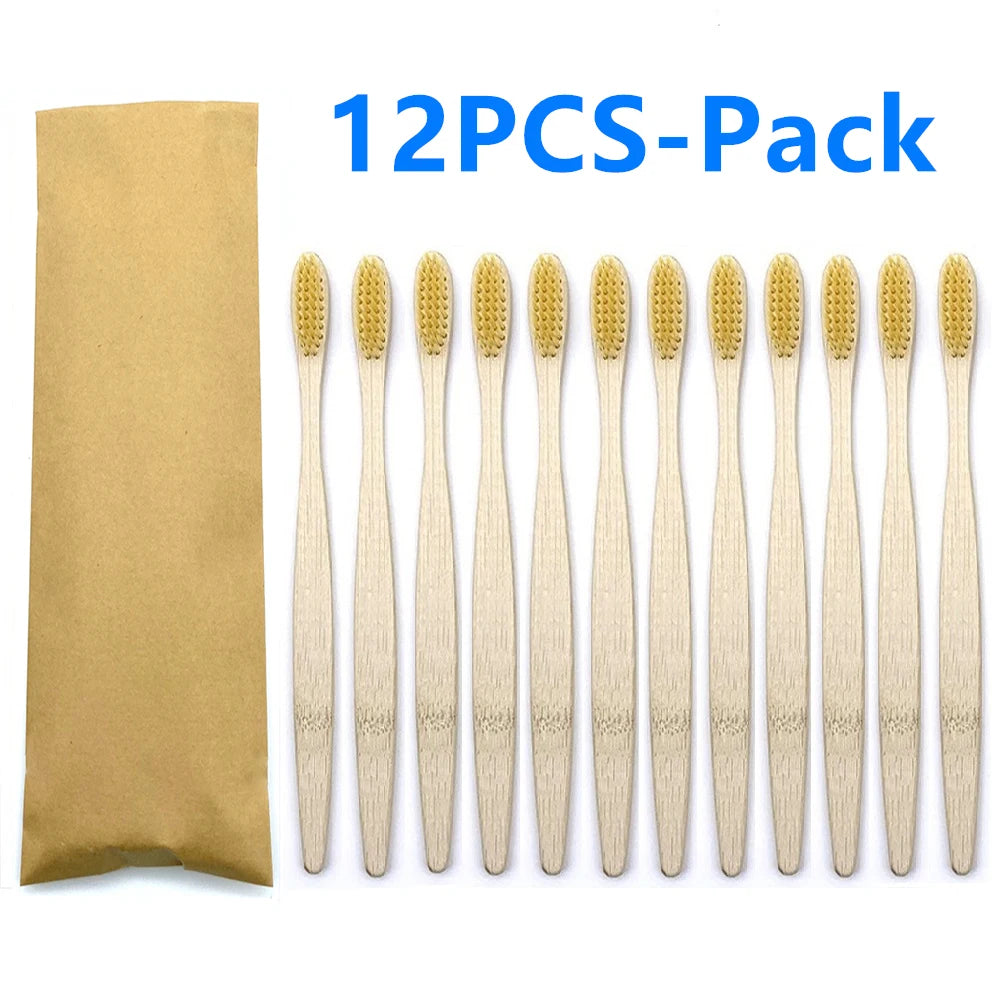 Bamboo Tooth Brush - 12 pcs pack