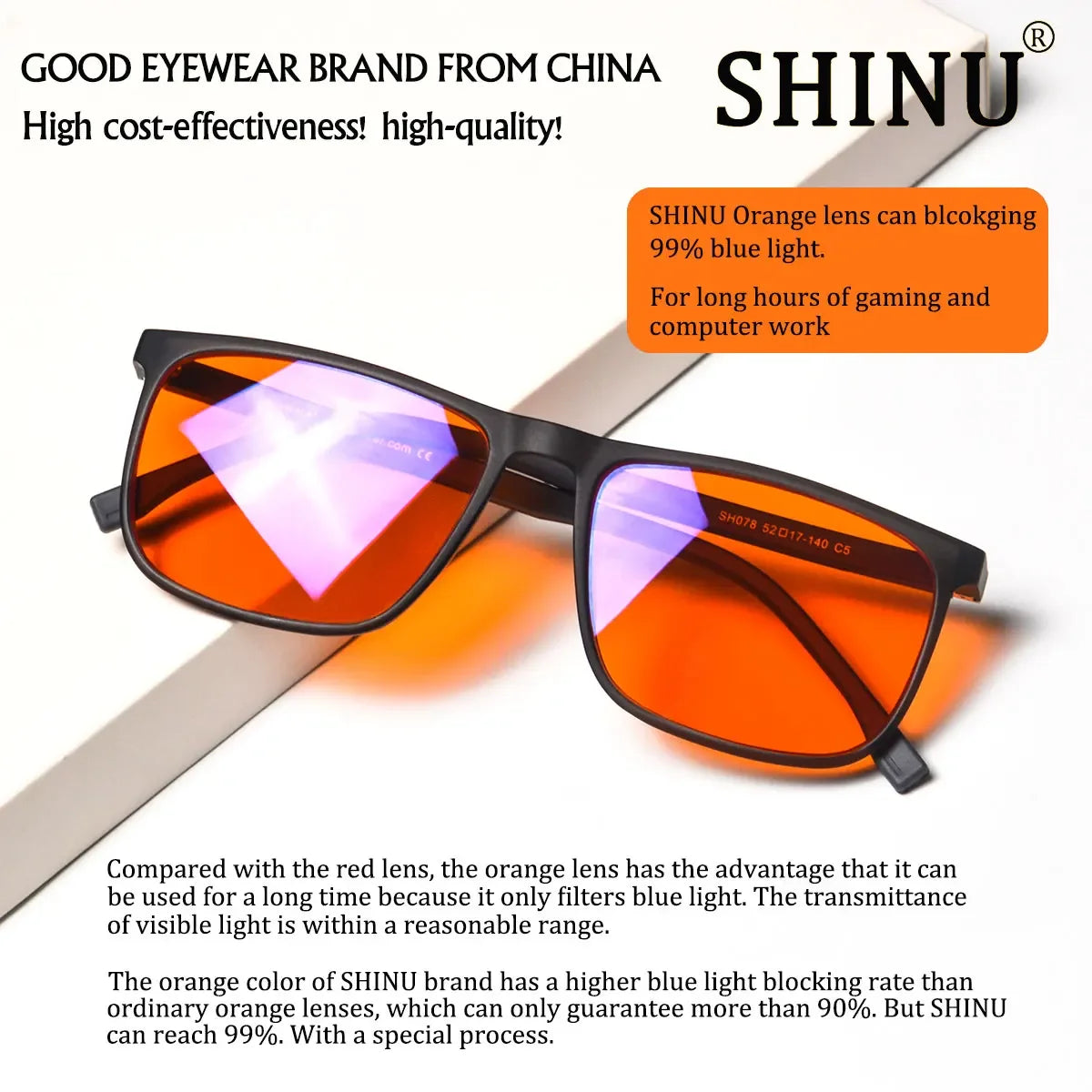 Anti Blue Light Glasses - Square Frame