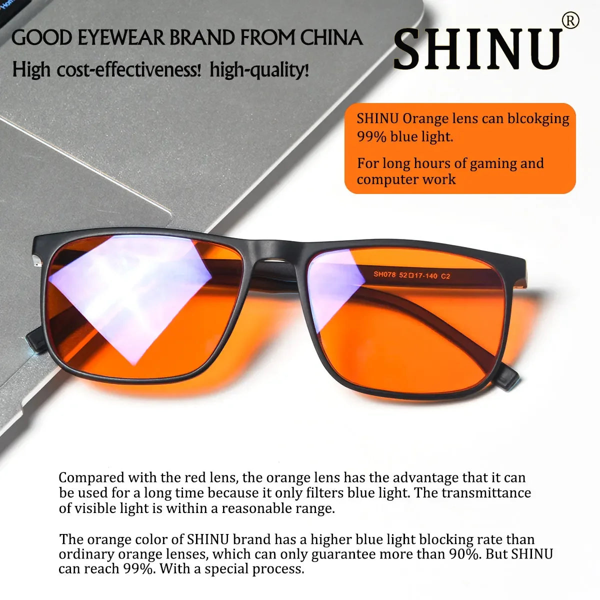 Anti Blue Light Glasses - Square Frame