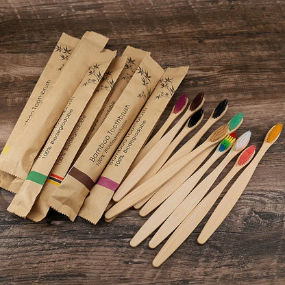 Bamboo Tooth Brush - 10 pcs pack