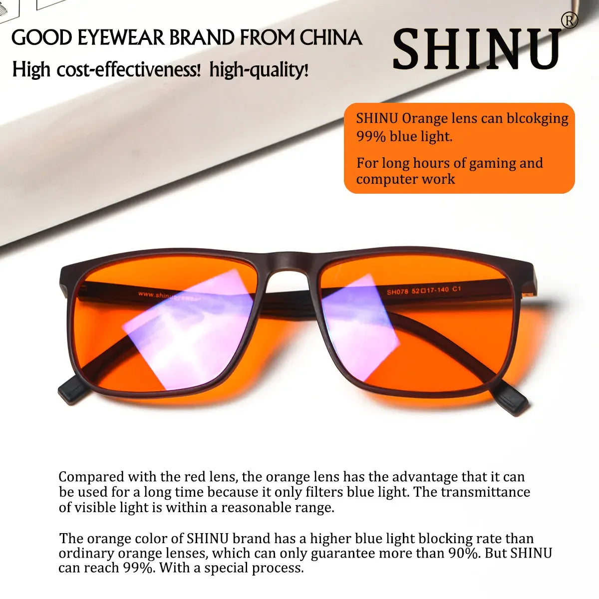 Anti Blue Light Glasses - Square Frame