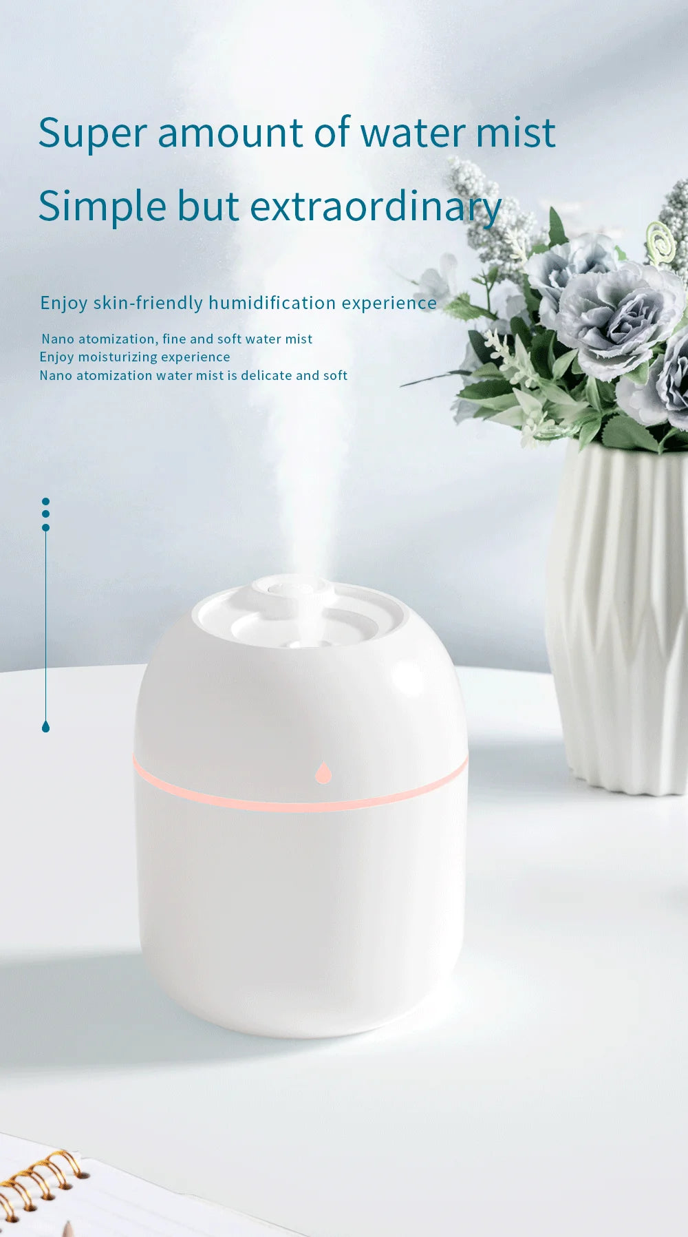 Portable Air Humidifier - 1L