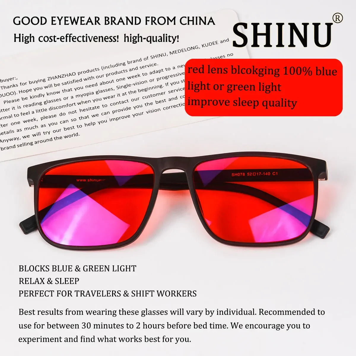 Anti Blue Light Glasses - Square Frame